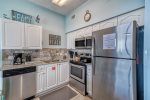 Kitchen with Stainless steel appliances and granite countertops
